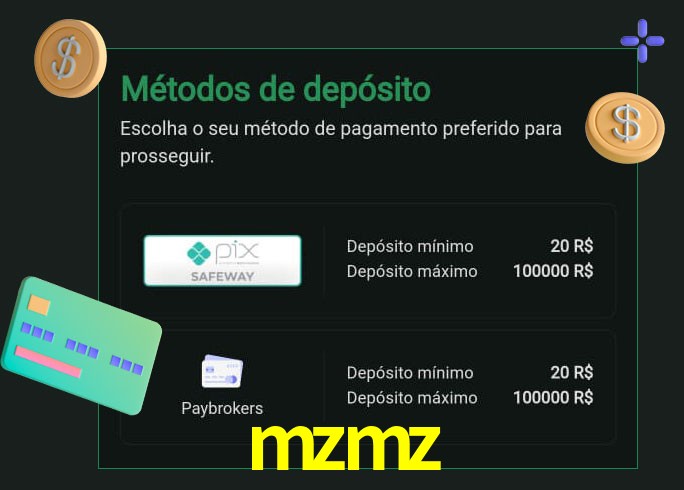O cassino mzmz oferece uma grande variedade de métodos de pagamento